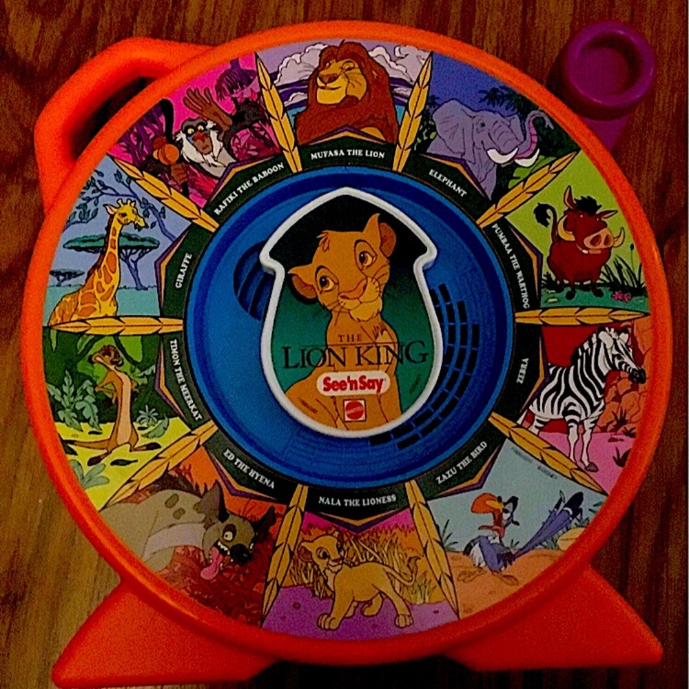 Vintage 1989 See N Say Disney’s The Lion King Toddler Preschool Mechanical Toy